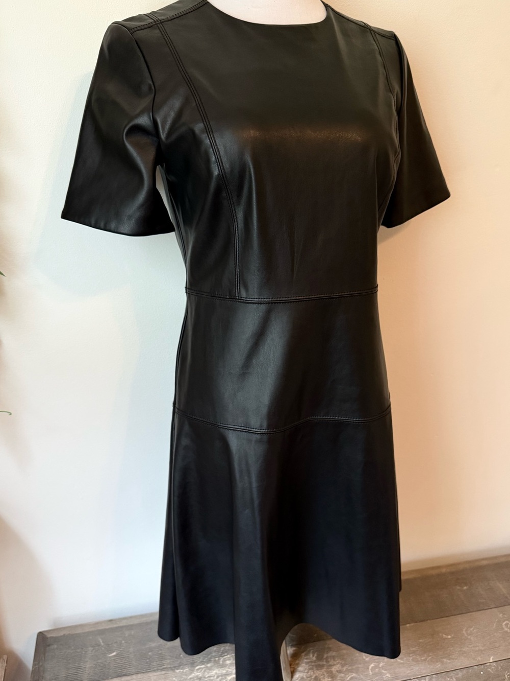 Faux Leather Dress